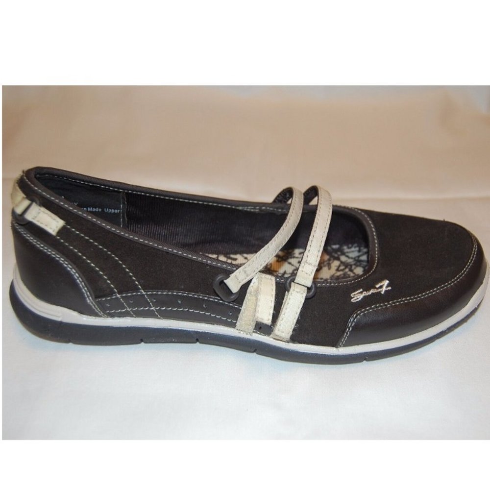 Seven7 "Saturday" Athletic Flat Leather Dark Brown Mary Janes Shoes Sz 8, used - Picture 4 of 12